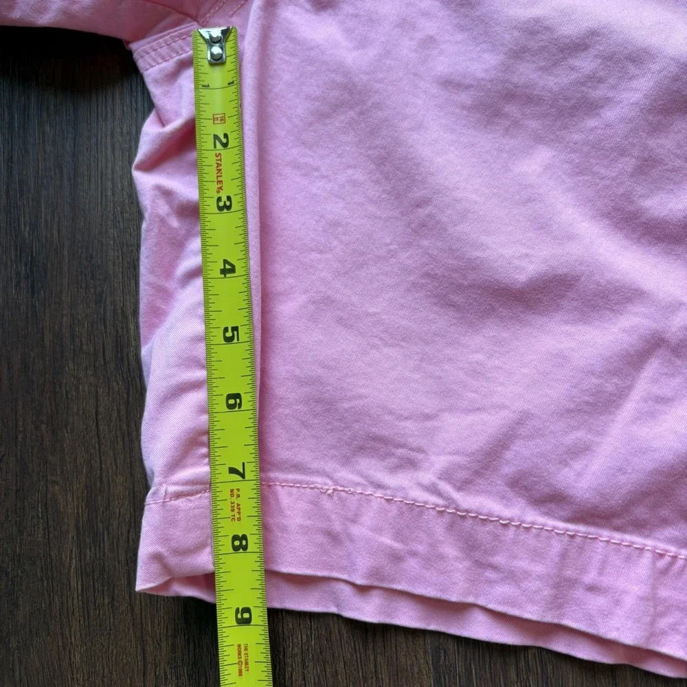 Aeropostale Mens Pink Chino Shorts 33 Stretch Cotton Flat Front Country Club